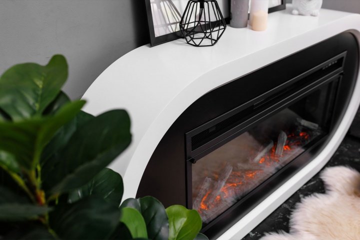 Каминокомплект Royal Flame Ellips с очагом Vision 42 LOG LED белый с черным