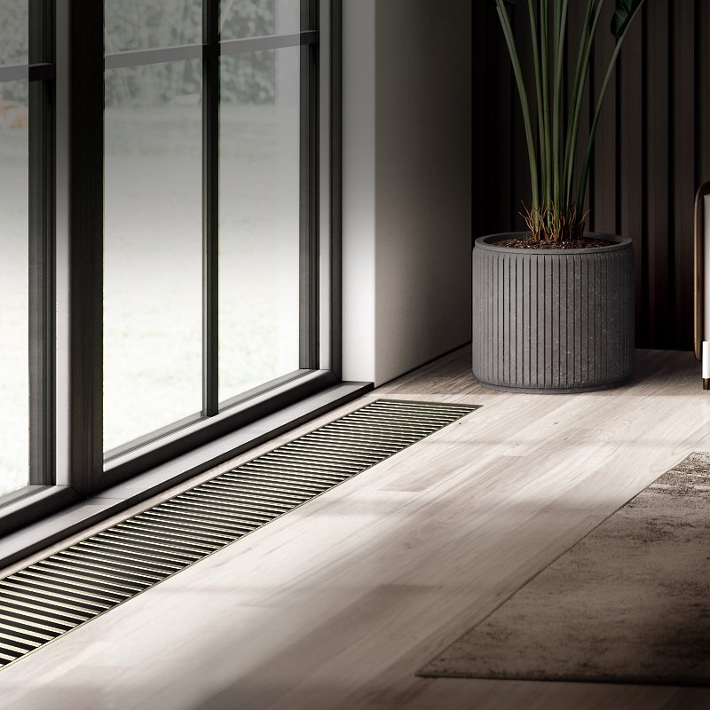 Внутрипольный конвектор Royal Thermo Atrium 110/200/1900-DG-U-BL